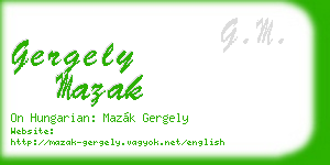 gergely mazak business card