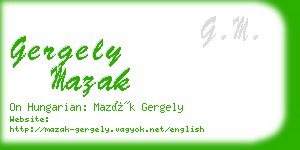 gergely mazak business card
